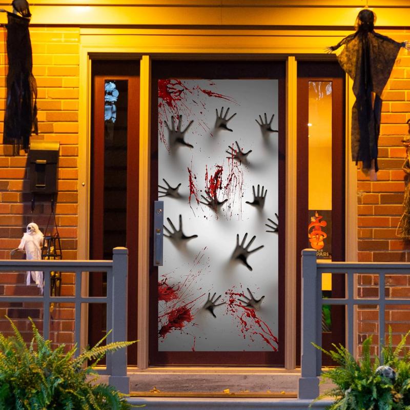 imageJOYIN Halloween Haunted House Decoration Window Door Cover Zombie Hands Indoor Outdoor Decoration 72X30 Inches Window and Wall Cover Indoor Outdoor Decoration