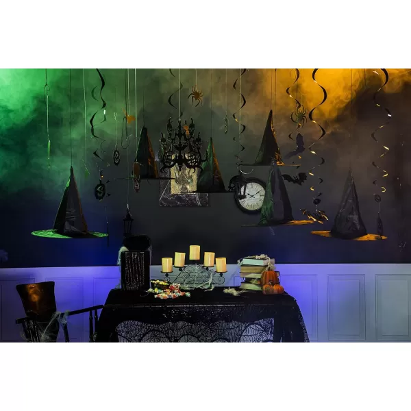 imageJOYIN 12 Pcs Witch Hat Halloween Decorations Indoor Decor Hanging Witch Hats Decor Halloween Party Supplies Favors Haunted House Front Porch Ceiling