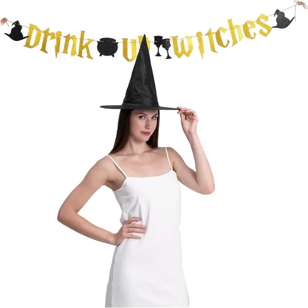 imageJOYIN 12 Pcs Witch Hat Halloween Decorations Indoor Decor Hanging Witch Hats Decor Halloween Party Supplies Favors Haunted House Front Porch Ceiling