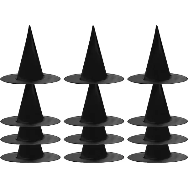 imageJOYIN 12 Pcs Witch Hat Halloween Decorations Indoor Decor Hanging Witch Hats Decor Halloween Party Supplies Favors Haunted House Front Porch Ceiling