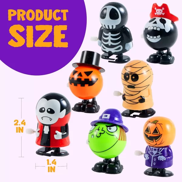 imageJOYIN 24 PCS Halloween Wind Up Toys for Kids Gifts Wind Up Toys for Halloween Party Favors Decorations Goodie Bag Fillers Student School Classroom Favors Carnival Game PrizesHalloween Style Design