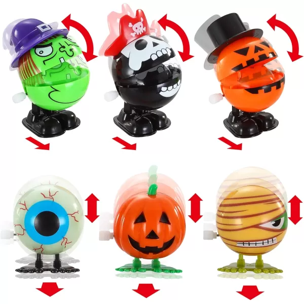 imageJOYIN 24 PCS Halloween Wind Up Toys for Kids Gifts Wind Up Toys for Halloween Party Favors Decorations Goodie Bag Fillers Student School Classroom Favors Carnival Game PrizesHalloween Style Design