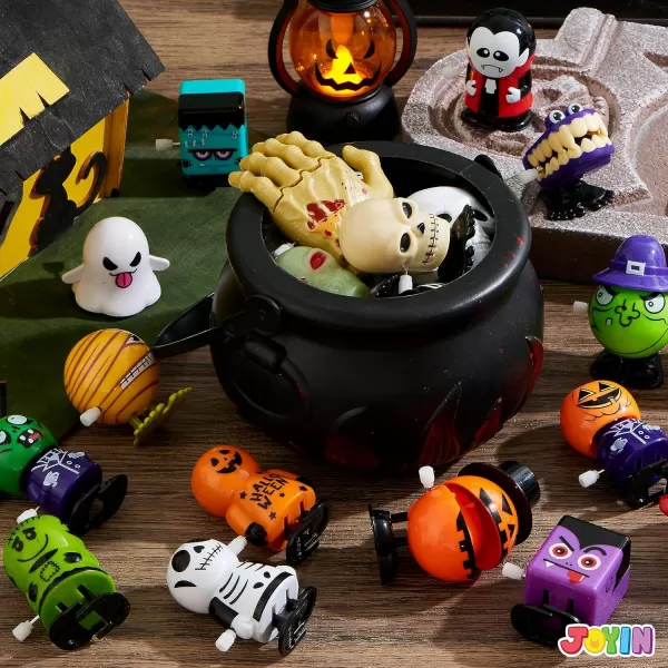 imageJOYIN 24 PCS Halloween Wind Up Toys for Kids Gifts Wind Up Toys for Halloween Party Favors Decorations Goodie Bag Fillers Student School Classroom Favors Carnival Game PrizesHalloween Style Design