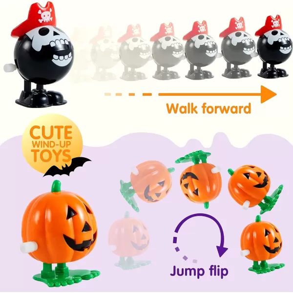 imageJOYIN 24 PCS Halloween Wind Up Toys for Kids Gifts Wind Up Toys for Halloween Party Favors Decorations Goodie Bag Fillers Student School Classroom Favors Carnival Game PrizesHalloween Style Design