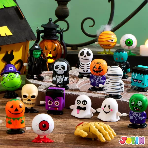 imageJOYIN 24 PCS Halloween Wind Up Toys for Kids Gifts Wind Up Toys for Halloween Party Favors Decorations Goodie Bag Fillers Student School Classroom Favors Carnival Game PrizesWindUp Toys