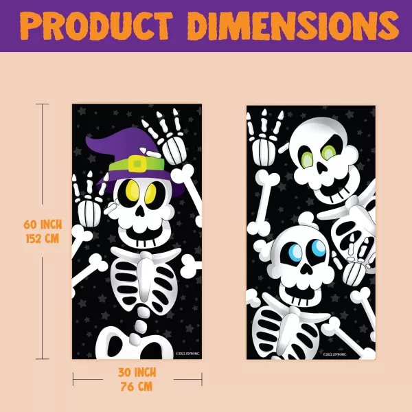 imageJOYIN 4 Pcs 30x60 Window Cover Covers Halloween Decorations Indoor Window Home Decor Haunted House Halloween Stickers Party Supplies Favors Garage Door Window Wall Cover Trick or Treat Cute Skeleton