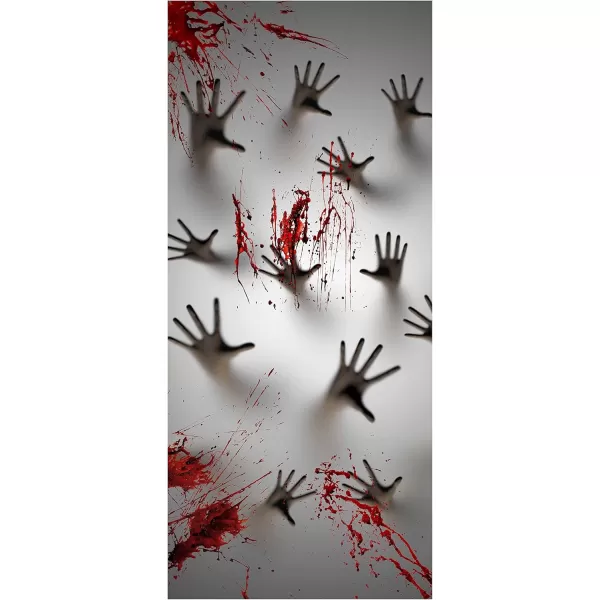 imageJOYIN Halloween Haunted House Decoration Window Door Cover Zombie Hands Indoor Outdoor Decoration 72X30 Inches Window and Wall Cover Indoor Outdoor Decoration