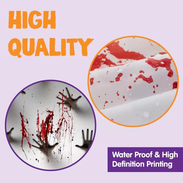 imageJOYIN Halloween Haunted House Decoration Window Door Cover Zombie Hands Indoor Outdoor Decoration 72X30 Inches Window and Wall Cover Indoor Outdoor Decoration