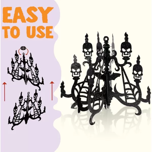 imageJOYIN Hanging Swirl Halloween Decorations Indoor Witch Hats Ghost Chandelier Bat Lantern Spider Pumpkin Skull Ceiling Streamers Party Supplies Wall Halloween Decor Ornaments