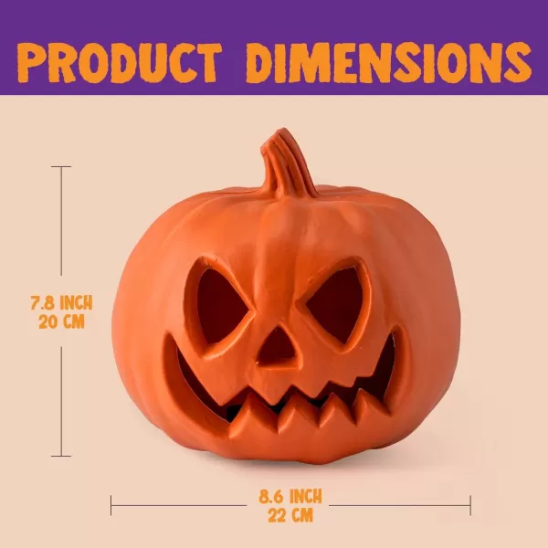 imageJOYIN Light Up Plastic Pumpkins Halloween Decorations Jack O Lantern Decor JackoLantern Trick Or Treat Table Top Party Supplies Favors Yard Lawn Garden Outdoor Pumpkins for Porch