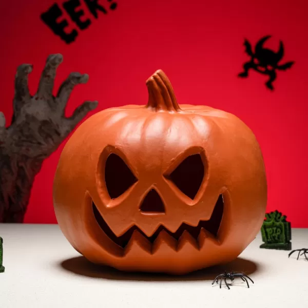 imageJOYIN Light Up Plastic Pumpkins Halloween Decorations Jack O Lantern Decor JackoLantern Trick Or Treat Table Top Party Supplies Favors Yard Lawn Garden Outdoor Pumpkins for Porch