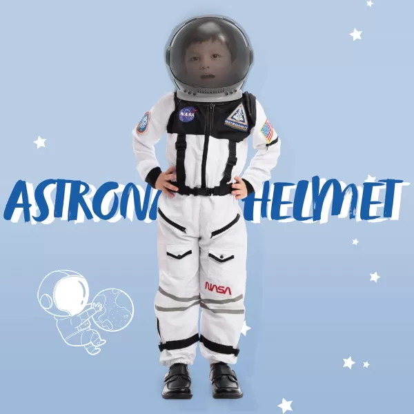 imageSpooktacular Creations Astronaut Helmet with Movable Visor and Vents Design Pretend Play Toy Set School Classroom Dress Up Role Play Accessory