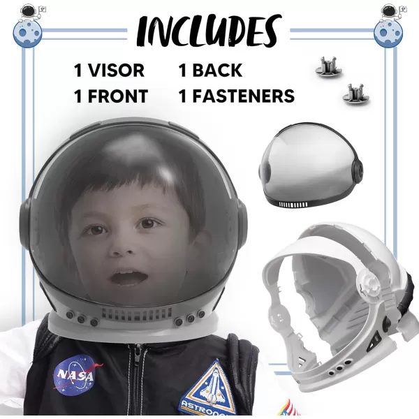 imageSpooktacular Creations Astronaut Helmet with Movable Visor and Vents Design Pretend Play Toy Set School Classroom Dress Up Role Play Accessory