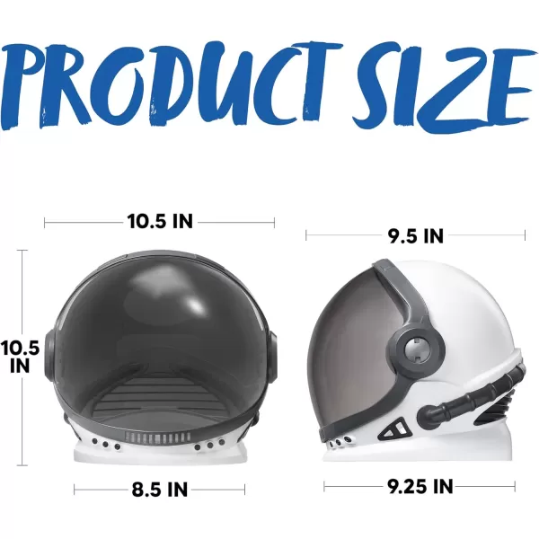 imageSpooktacular Creations Astronaut Helmet with Movable Visor and Vents Design Pretend Play Toy Set School Classroom Dress Up Role Play Accessory