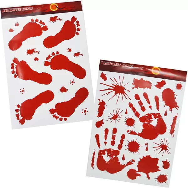 imageSpooktacular Creations Halloween Party Decoration Set Including Bloody Tablecover Weapon Garland Bloody Clings and Caution Tapes 5 Piece