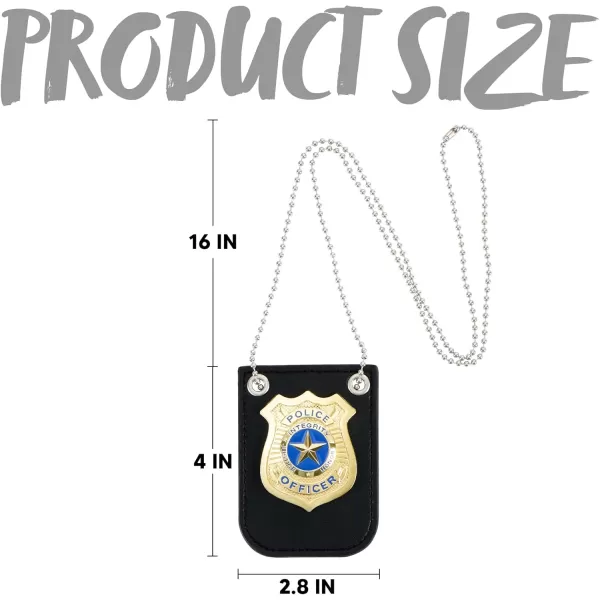 imageSpooktacular Creations Halloween Police Pretend Play Gold and Silver Set for Dress Up Pretend Play Detective Role Play Accessory