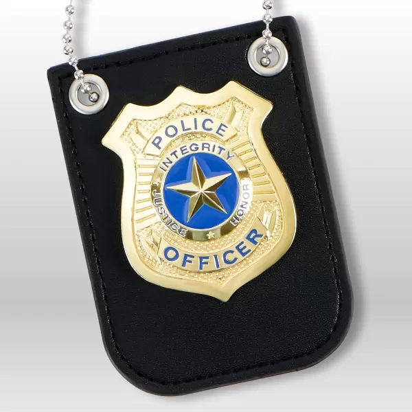 imageSpooktacular Creations Halloween Police Pretend Play Gold and Silver Set for Dress Up Pretend Play Detective Role Play Accessory