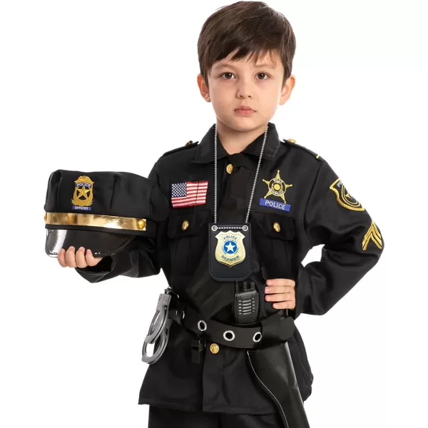 imageSpooktacular Creations Halloween Police Pretend Play Gold and Silver Set for Dress Up Pretend Play Detective Role Play Accessory