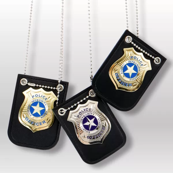 imageSpooktacular Creations Halloween Police Pretend Play Gold and Silver Set for Dress Up Pretend Play Detective Role Play Accessory