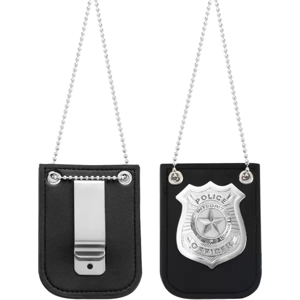 imageSpooktacular Creations Kids Police Pretend Play Toy Set Police Costume Accessories with Swat Badge Kids Handcuff and Keys for Detective Dress Up Role Play Stocking Birthday Party Favor Supplies