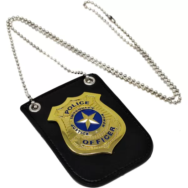 imageSpooktacular Creations Police Pretend Play Toy Set for School Classroom Dress Up Pretend Play Detective Role Play Accessory Easter Basket Stuffers Birthday Party Favor SuppliesGold