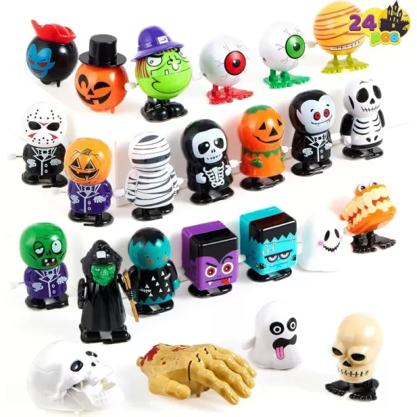 imageJOYIN 24 PCS Halloween Wind Up Toys for Kids Gifts Wind Up Toys for Halloween Party Favors Decorations Goodie Bag Fillers Student School Classroom Favors Carnival Game PrizesWindUp Toys