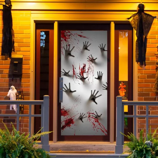 imageJOYIN Halloween Haunted House Decoration Window Door Cover Zombie Hands Indoor Outdoor Decoration 72X30 Inches Window and Wall Cover Indoor Outdoor Decoration