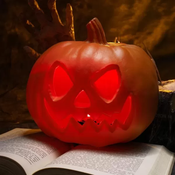 imageJOYIN Light Up Plastic Pumpkins Halloween Decorations Jack O Lantern Decor JackoLantern Trick Or Treat Table Top Party Supplies Favors Yard Lawn Garden Outdoor Pumpkins for Porch