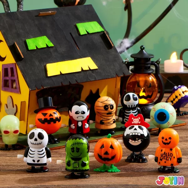 imageJOYIN 12 PCS Halloween Wind Up Toys for Kids Gifts Wind Up Toys Bulk for Halloween Party Favors Goodie Bag Fillers Student School Classroom Favors Carnival Game Prizes