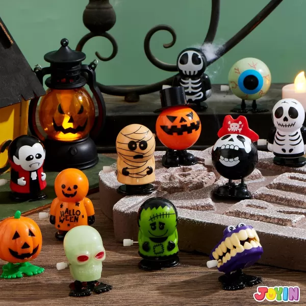 imageJOYIN 12 PCS Halloween Wind Up Toys for Kids Gifts Wind Up Toys Bulk for Halloween Party Favors Goodie Bag Fillers Student School Classroom Favors Carnival Game Prizes