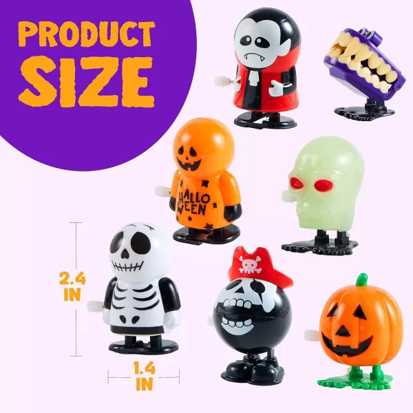 imageJOYIN 12 PCS Halloween Wind Up Toys for Kids Gifts Wind Up Toys Bulk for Halloween Party Favors Goodie Bag Fillers Student School Classroom Favors Carnival Game Prizes