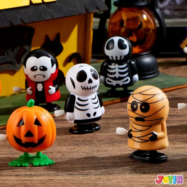 imageJOYIN 12 PCS Halloween Wind Up Toys for Kids Gifts Wind Up Toys Bulk for Halloween Party Favors Goodie Bag Fillers Student School Classroom Favors Carnival Game Prizes