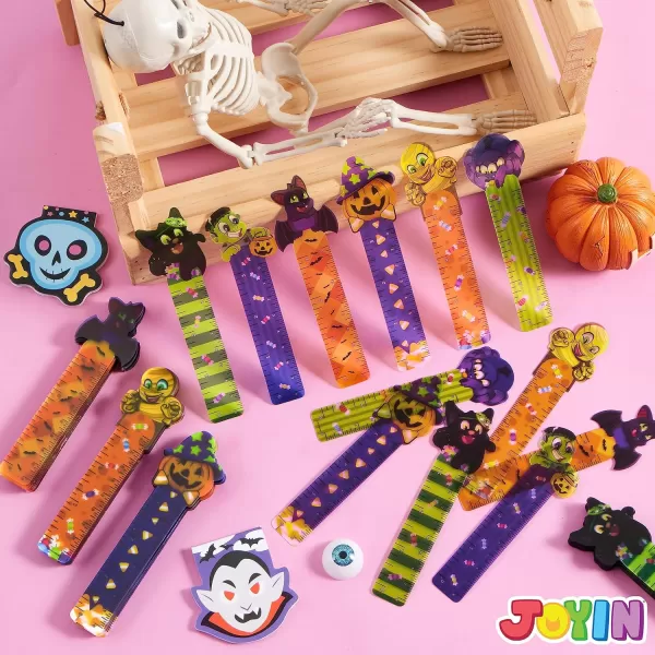imageJOYIN 144 PCs Halloween Bookmark Rulers Party Favor Pack 6 Designs with Halloween Themed Prints for Holiday Decorations Goodies Halloween Party Dcor Classroom Rewards and Trick or Treat Prizes