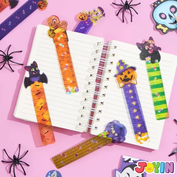 imageJOYIN 144 PCs Halloween Bookmark Rulers Party Favor Pack 6 Designs with Halloween Themed Prints for Holiday Decorations Goodies Halloween Party Dcor Classroom Rewards and Trick or Treat Prizes