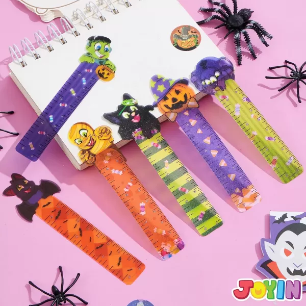 imageJOYIN 144 PCs Halloween Bookmark Rulers Party Favor Pack 6 Designs with Halloween Themed Prints for Holiday Decorations Goodies Halloween Party Dcor Classroom Rewards and Trick or Treat Prizes