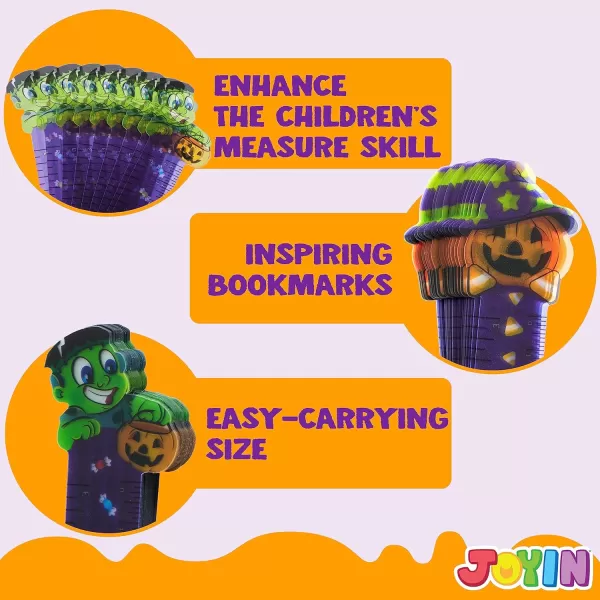 imageJOYIN 144 PCs Halloween Bookmark Rulers Party Favor Pack 6 Designs with Halloween Themed Prints for Holiday Decorations Goodies Halloween Party Dcor Classroom Rewards and Trick or Treat Prizes