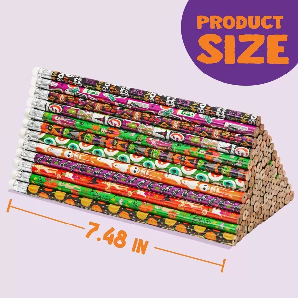 imageJOYIN 144 Pack Halloween Pencils with Eraser 12 Design Halloween Stationery Set for Kids Gift Prize Wooden Drawing Pencils Halloween Party Favor Supplies Trick or Treat Goodies Bags Filler