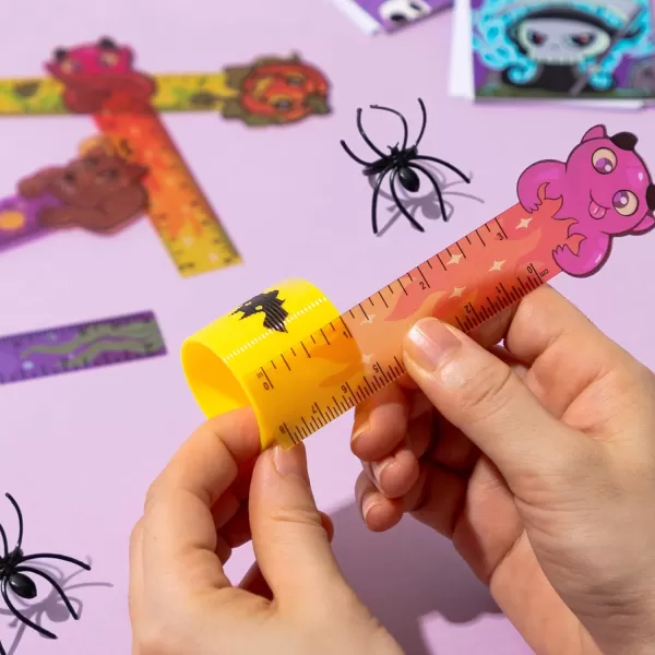 imageJOYIN 144 Pcs Halloween Bookmark Rulers Ruler Markers Party Favor Pack 6 Designs with Halloween Themed Prints for Halloween Party Dcor Classroom Rewards Goodie Bag Fillers Trick or Treat Prizes