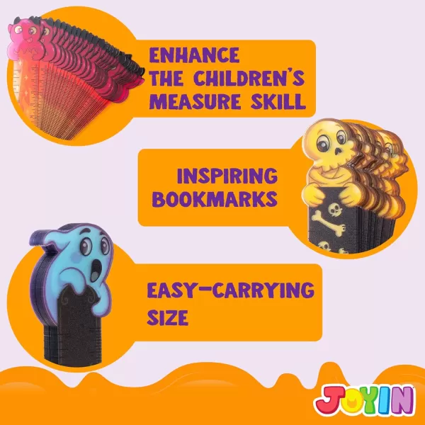 imageJOYIN 144 Pcs Halloween Bookmark Rulers Ruler Markers Party Favor Pack 6 Designs with Halloween Themed Prints for Halloween Party Dcor Classroom Rewards Goodie Bag Fillers Trick or Treat Prizes