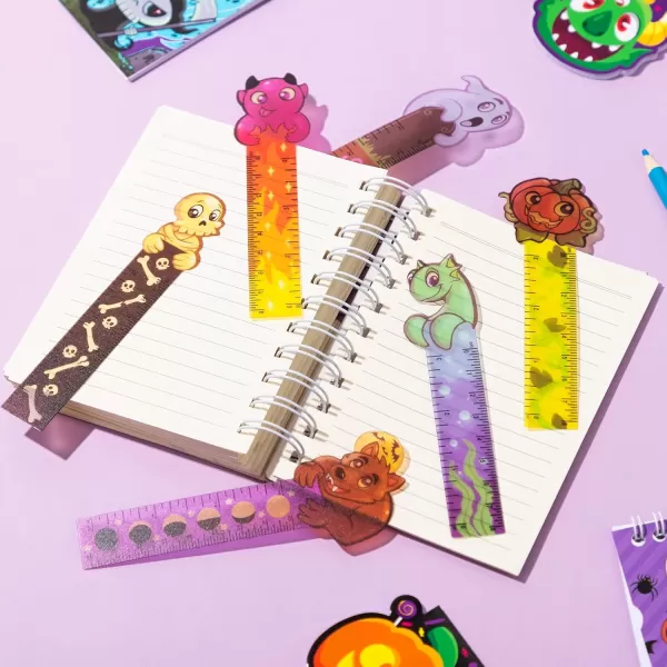 imageJOYIN 144 Pcs Halloween Bookmark Rulers Ruler Markers Party Favor Pack 6 Designs with Halloween Themed Prints for Halloween Party Dcor Classroom Rewards Goodie Bag Fillers Trick or Treat Prizes
