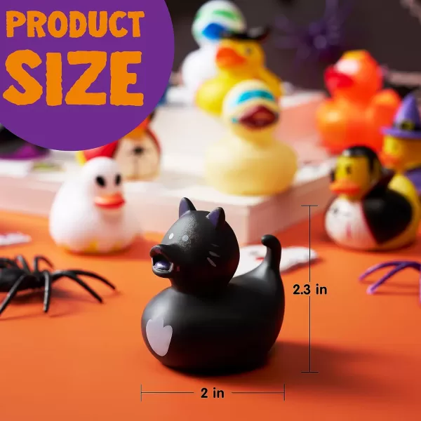 imageJOYIN 18 PCS Halloween Ducks Bath Toys Halloween Rubber Duckies for Halloween Goodie Bag Fillers Trick or Treating Ducky Duck Bulk Toys Party Favors Supplies Halloween Decorations