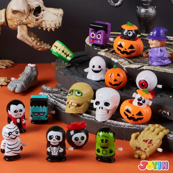 imageJOYIN 18 PCS Halloween Wind Up Toys for Kids Gift Trick or Treats Windup Toys Bulk for Halloween Goodie Bag Fillers Halloween Party Favors Decorations Classroom Prizes Fidget Toys