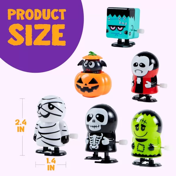 imageJOYIN 18 PCS Halloween Wind Up Toys for Kids Gift Trick or Treats Windup Toys Bulk for Halloween Goodie Bag Fillers Halloween Party Favors Decorations Classroom Prizes Fidget Toys