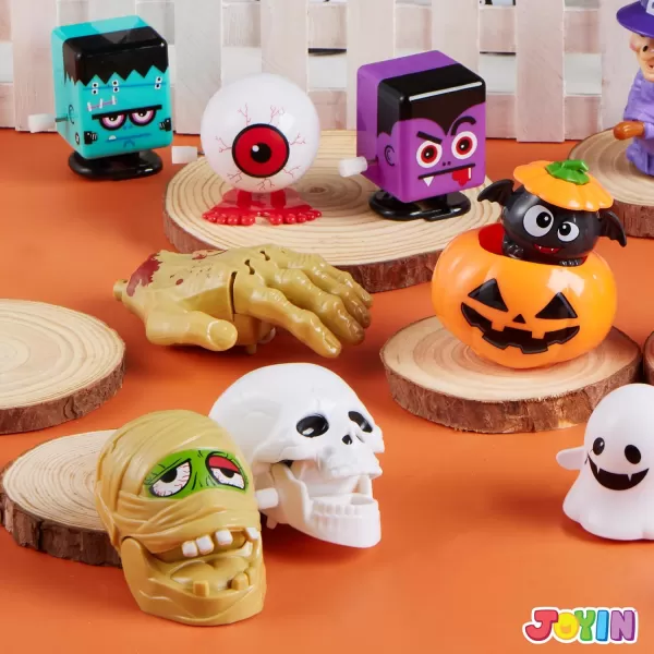 imageJOYIN 18 PCS Halloween Wind Up Toys for Kids Gift Trick or Treats Windup Toys Bulk for Halloween Goodie Bag Fillers Halloween Party Favors Decorations Classroom Prizes Fidget Toys
