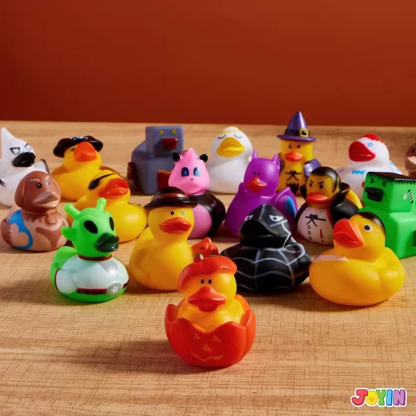 imageJOYIN 18 Pcs Halloween Themed Duckies Bulk Floater Duck for Kids Halloween Party Favors Halloween Decoration Baby Showers Celebrations and Birthdays Gift