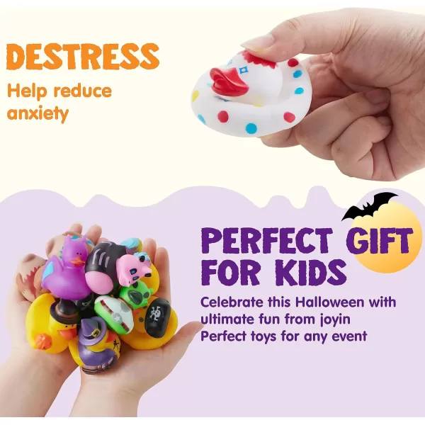imageJOYIN 18 Pcs Halloween Themed Duckies Bulk Floater Duck for Kids Halloween Party Favors Halloween Decoration Baby Showers Celebrations and Birthdays Gift