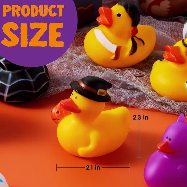 imageJOYIN 18 Pcs Halloween Themed Duckies Bulk Floater Duck for Kids Halloween Party Favors Halloween Decoration Baby Showers Celebrations and Birthdays Gift