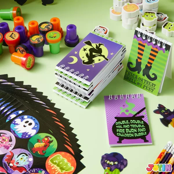 imageJOYIN 192PCS Halloween Stationery Set Trick or Treat Gifts for Kids 24 Pack Halloween Themed Stationery Set for Party Favors Carnival Game Prizes School Stationery Party Supplies