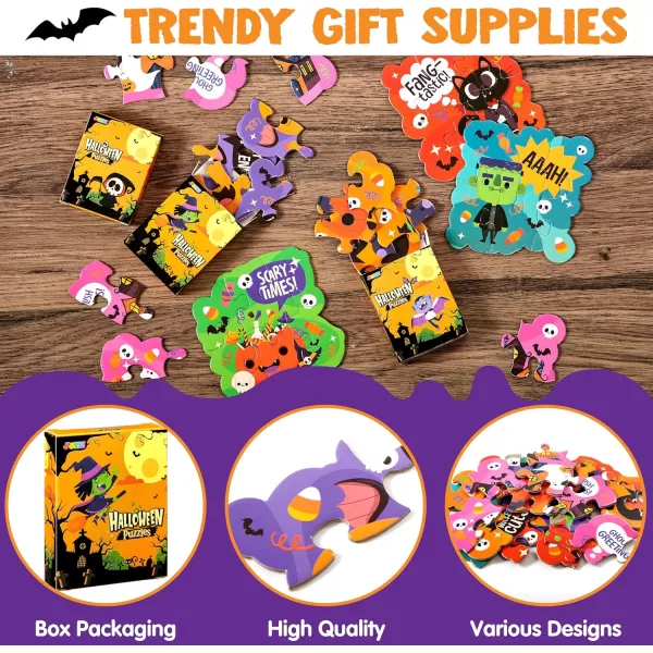 imageJOYIN 24 PCS Halloween Puzzles for Kids Gifts Jigsaw Puzzles Halloween Toys for Trick or Treats Classroom Halloween Goodies Halloween Games Fall Puzzle Crafts School Activities Halloween Dcor