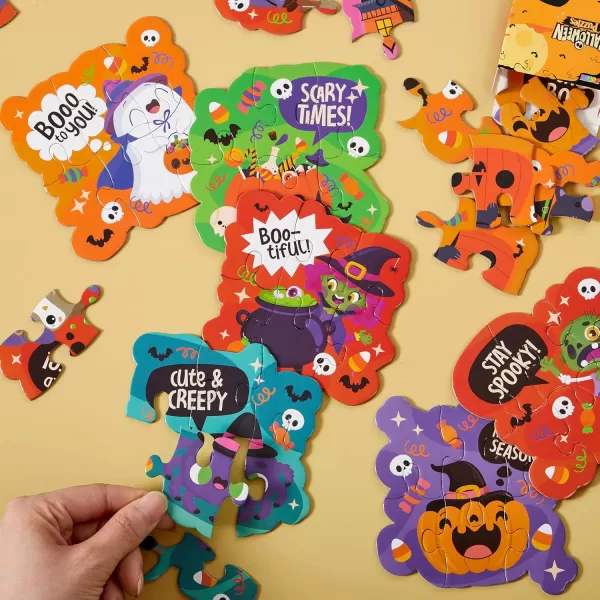 imageJOYIN 24 PCS Halloween Puzzles for Kids Gifts Jigsaw Puzzles Halloween Toys for Trick or Treats Classroom Halloween Goodies Halloween Games Fall Puzzle Crafts School Activities Halloween Dcor
